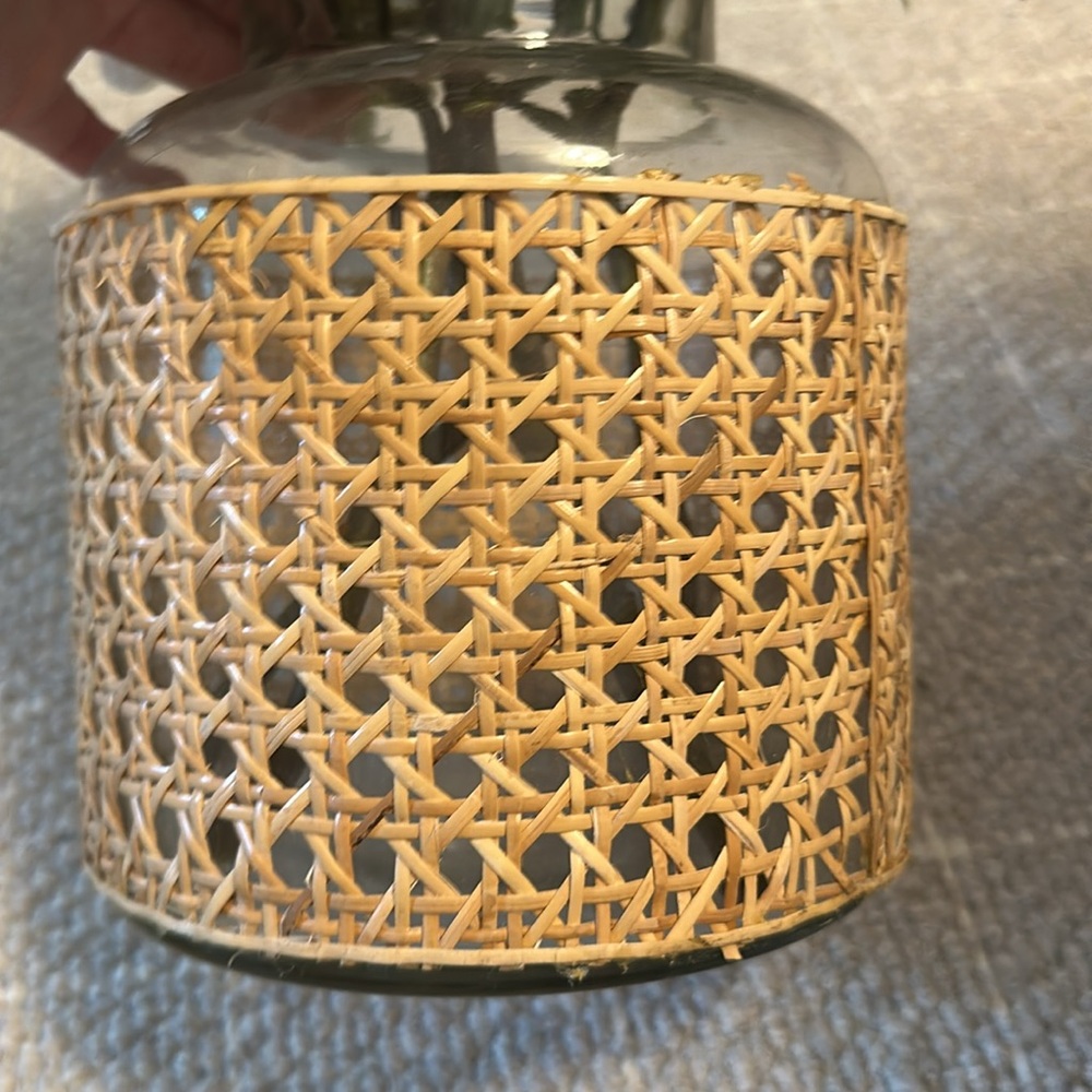 Cane Wrapped Vase - Picture 3 of 3